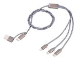 TROIKA CBL30/GY USB Kabel 1 m USB C USB C/Micro...