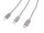 TROIKA CBL30/GY USB Kabel 1 m USB C USB C/Micro USB-A/Lightning Grau