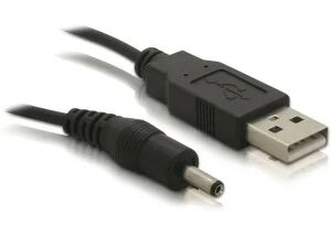 DeLOCK USB cable Power-Kabel,3,1mm Hohlst. Schwarz 1,5 m USB A