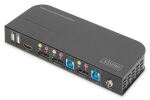 Digitus KVM-Switch, 2-Port, 4K60Hz, 2 x DP in, 1 x DP/HDMI out
