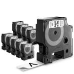 DYMO Original D1-Etikettenband | schwarz auf weiß | 19 mm x 7 m | selbstklebendes Schriftband | für LabelManager-Beschriftungsgerät | 10 D1 Etikettenkassetten