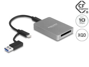 DeLOCK USB Type-C Card Reader im Aluminium Gehäuse für CFexpress oder XQD Speicherkarten