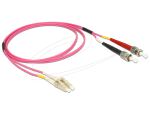 DELOCK LWL Patchkabel LC -> ST 1.00m Multimode Duplex OM4