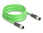 DELOCK M12 Kabel D-kodiert 4 Pin St. zu St. PUR (TPU) 5 m