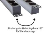 Alcasa GC-N0087 Verlängerungskabel 1,8 m 8 AC-Ausgänge Drinnen Schwarz, Silber