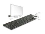 DELOCK Tastatur wireless 2,4GHz mit Touchpad Alu Gehäuse