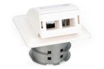 Digitus FTTH Glasfaser Unterputz-Wandanschlussdose, für SC/LC-Adapter
