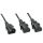Lindy 30363 Stromkabel Schwarz 1 m C14-Koppler 2 x C13-Koppler