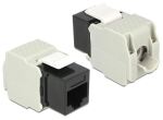 DELOCK Keystone RJ45 Cat6 Buchse 8P8C schwarz ungeschirmt