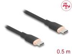 DELOCK USB 2.0 Kabel USB Typ-C St > St PD 3.0 60W 0,5m schw.