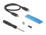 DeLOCK Externes Gehäuse für M.2 NVMe PCIe SSD mit SuperSpeed USB 20 Gbps (USB 3.2 Gen 2x2) USB Type-C Buchse