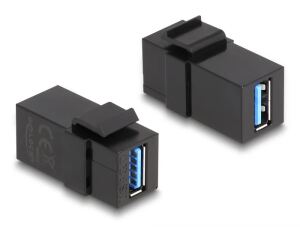 DeLOCK Keystone Modul USB 3.0 A Buchse zu USB 3.0 A Buchse schwarz (1:1)