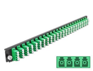 DELOCK 19" LWL Spleißbox Frontblende 24 Port LC Quad grün