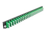 DELOCK 19" LWL Spleißbox Frontblende 24 Port LC Quad grün