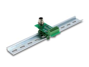 DeLOCK M12 Übergabemodul Adapter 8 Pin A-kodiert Buchse zu 9 Pin Terminalblock für Hutschiene