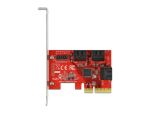 DeLOCK 6 Port SATA PCI Express x4 Karte - Low Profile Formfaktor