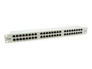 Equip 48-Port Cat.6 Geschirmtes Patch Panel, Hellgrau