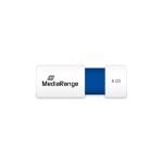 MediaRange MR971 USB-Stick 8 GB USB Typ-A 2.0 Blau, Weiß