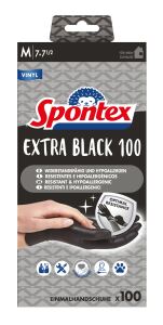 Spontex Einmalhandschuhe Extra Black 100 aus Vinyl Gr. M