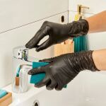Spontex Einmalhandschuhe Extra Black 100 aus Vinyl Gr. M