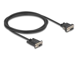 DeLOCK Seriell Kabel RS-232 D-Sub9 Buchse zu D-Sub9 Buchse Stromanschluss an Pin 9 2 m