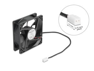 DELOCK Axiallüfter 5 V DC, 80 x 80 x 25 mm schwarz