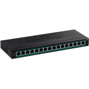Trendnet TPE-TG160H Netzwerk-Switch Unmanaged Gigabit Ethernet (10/100/1000) Power over Ethernet (PoE) 1U Schwarz
