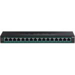 Trendnet TPE-TG160H Netzwerk-Switch Unmanaged Gigabit Ethernet (10/100/1000) Power over Ethernet (PoE) 1U Schwarz