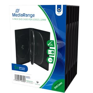MediaRange BOX35-6 CD-Hülle DVD-Hülle 6 Disks Schwarz