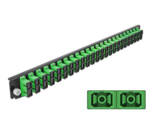DELOCK 19" LWL Spleißbox Frontblende 24 Port SC Duplex grün