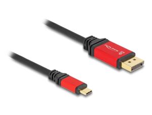 DeLOCK USB Type-C zu DisplayPort Kabel (DP Alt Mode) 8K 30 Hz mit HDR Funktion 2 m rot