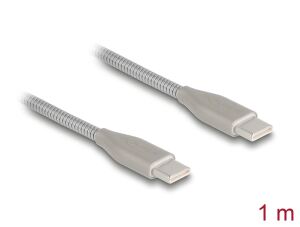 DELOCK USB-C 2.0 Kabel mit Metallmantel USB Typ-C St > St 1m