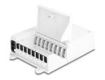 DELOCK LWL FTTH Indoor Verteilerbox zur Wandmontage 8 Port w
