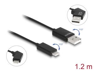 DELOCK USB 2.0 Kabel Typ-A St. zu USB Type-C St. 60 W 1,2 m