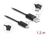 DELOCK USB 2.0 Kabel Typ-A St. zu USB Type-C St. 60 W 1,2 m