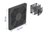 DELOCK Lüftergitter mit Staubfilter 92 x 92 mm schwarz