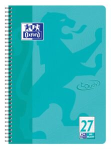 Oxford TOUCH Notizbuch A4+ 80 Blätter Aqua-Farbe