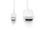 Digitus Mini DisplayPort Adapterkabel, mDP - HDMI Typ A