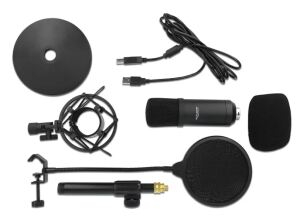 DELOCK prof. USB Kondensator Mikro Set Podcasting + Gaming