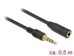 DeLOCK 85627 Audio-Kabel 0,5 m 3.5mm Schwarz