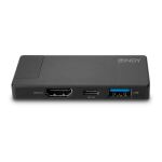Lindy 43336 laptop-dockingstation & portreplikator Kabelgebunden USB 3.2 Gen 1 (3.1 Gen 1) Type-C Schwarz