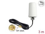 DELOCK WL-Antenne RP-SMA 0dBi 3.0m omnidirektional we