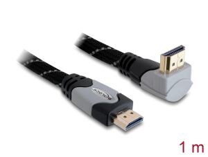 DELOCK HDMI Kabel Ethernet A -> A St/St 1.00m 90° oben 4K