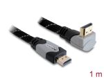 DELOCK HDMI Kabel Ethernet A -> A St/St 1.00m 90°...