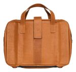 R-Go Tools Laptoptasche R-Go Viva, Vollnarbenleder, mit integriertem Laptop-Ständer, Schulterriemen, 15,6-Zoll, braun