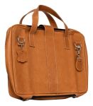 R-Go Tools Laptoptasche R-Go Viva, Vollnarbenleder, mit integriertem Laptop-Ständer, Schulterriemen, 15,6-Zoll, braun