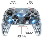 PDP Afterglow Schwarz, Transparent Gamepad Analog / Digital Nintendo Switch, Nintendo Switch Lite, Nintendo Switch OLED