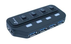 MediaRange MRCS505 Schnittstellen-Hub 5000 Mbit/s Schwarz
