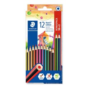 Staedtler Noris colour 185 Schwarz, Blau, Braun, Grün, Magenta, Orange, Pfirsich, Violett, Rot, Gelb 12 Stück(e)