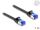 DeLOCK RJ45 Flachband Patchkabel Stecker zu Stecker Cat.6A flexibel 1 m schwarz